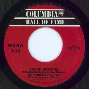 Frank Sinatra September Song US 7" vinyl Save Now
