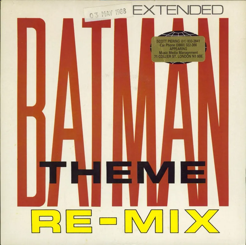 Price Drop Jan & Dean Batman Theme (Extended Re-Mix) + pr UK 7" vinyl