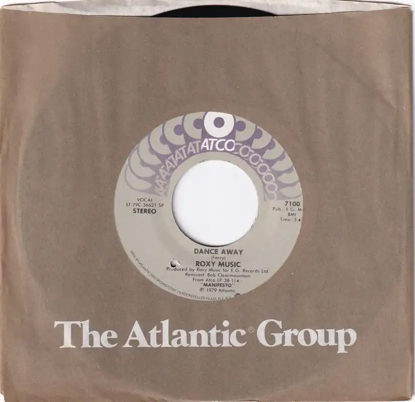 Budget Roxy Music Dance Away US 7" vinyl
