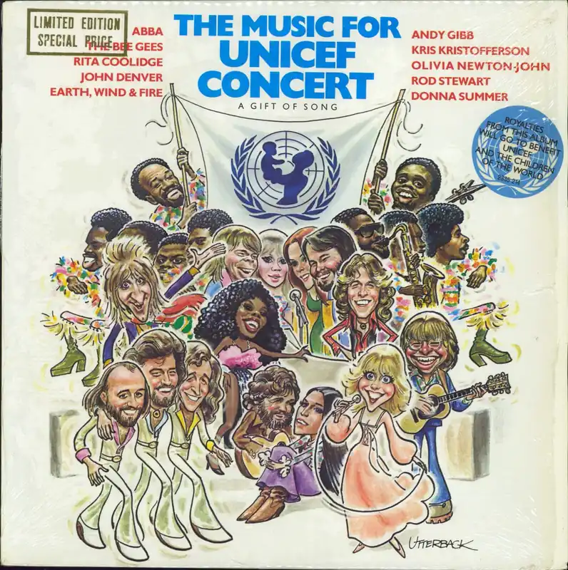 Various-Pop The Music For Unicef Concert / A Gift Of Song - Shrink + Hype Sticker UK Vinyl LP While Supplies Last
