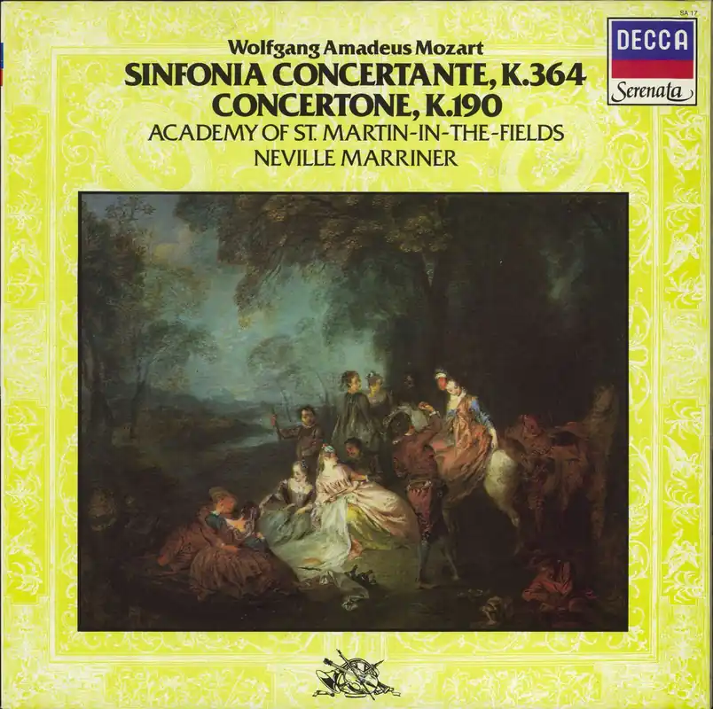 Seasonal Sale The Academy Of St. Martin-In-The-Fields Mozart: Sinfonia Concertante, K.364 / Concertone, K.190 UK Vinyl LP