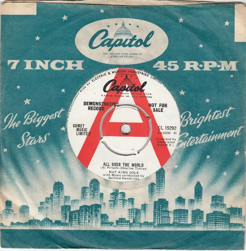 In Demand Nat King Cole All Over The World UK Promo 7" vinyl