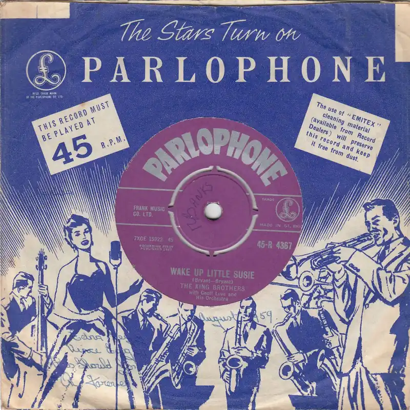 Viral The King Brothers Wake Up Little Susie UK 7" vinyl