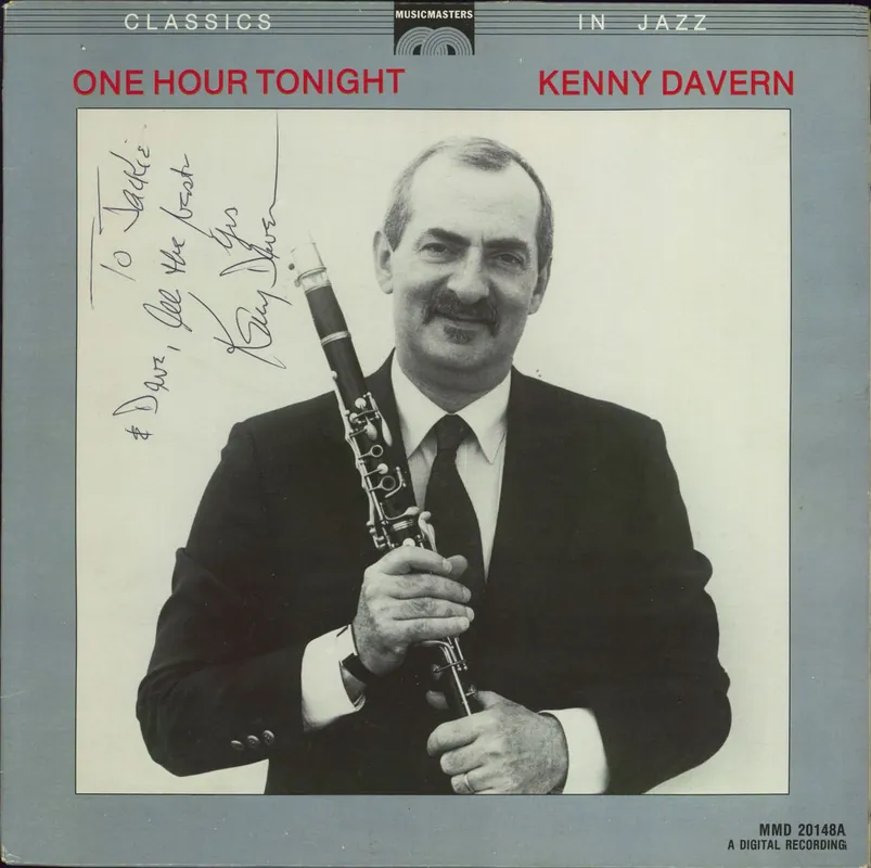 Free Shipping Kenny Davern One Hour Tonight - Autographed US Vinyl LP
