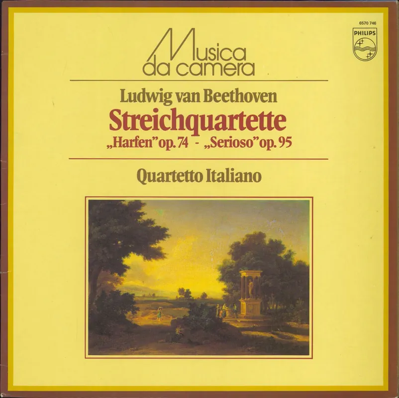 Latest Quartetto Italiano Ludwig Van Beethoven: Streichquartette 'Harfen' Op. 74 / 'Serioso' Op. 95 Dutch Vinyl LP
