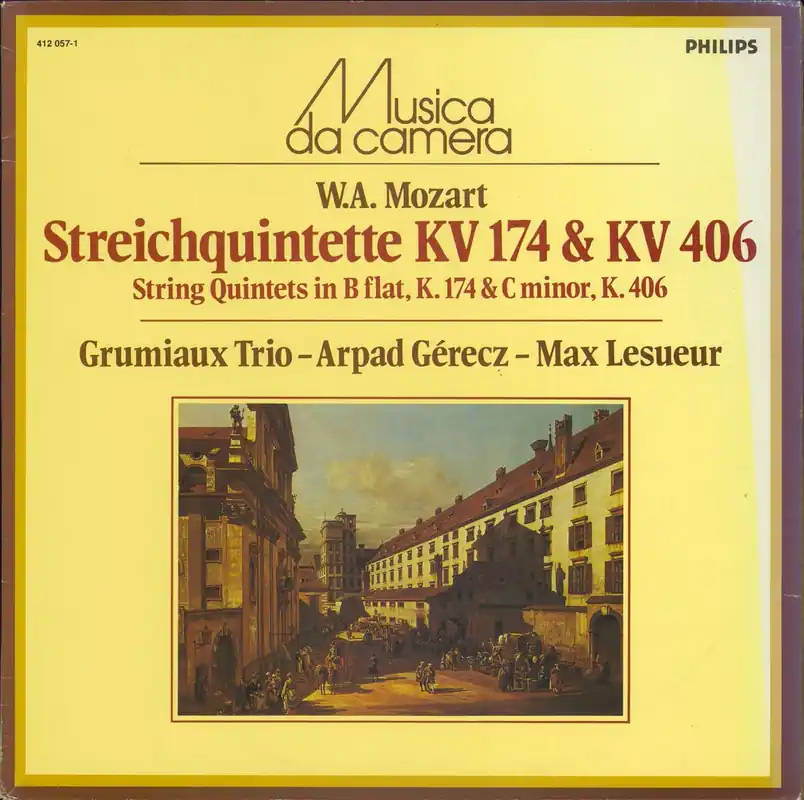 Grumiaux Trio W.A. Mozart: Streichquintette KV 174 & KV 406 Dutch Vinyl LP Latest