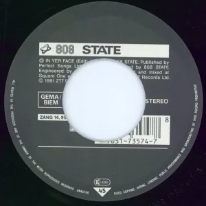 Best Seller 808 State In Yer Face - Wide UK 7" vinyl