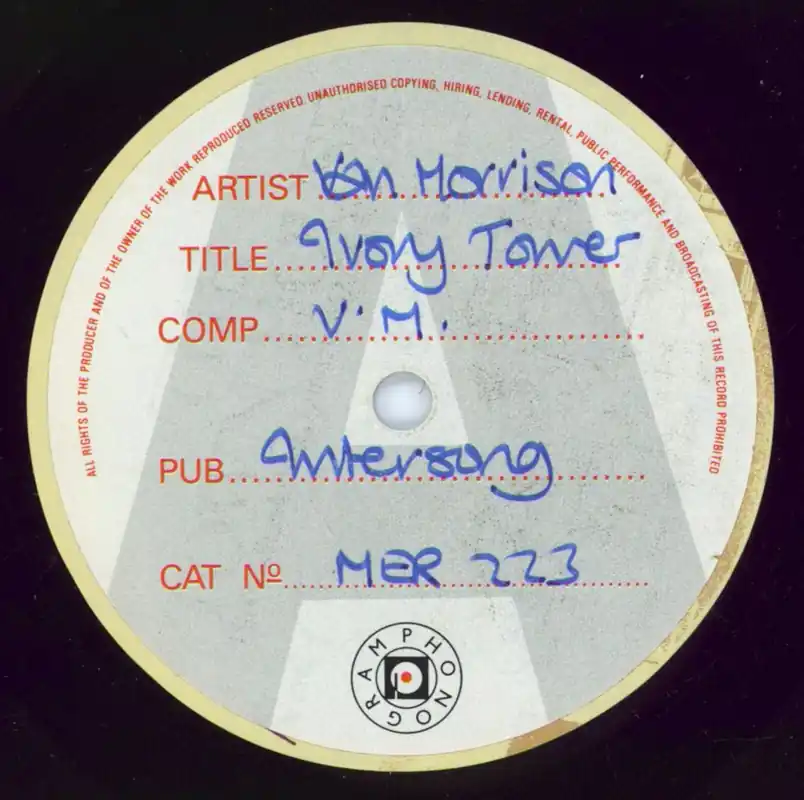 Factory Price Van Morrison Ivory Tower UK Acetate