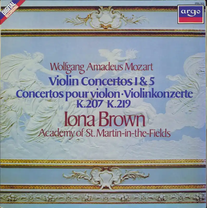Affordable Iona Brown Mozart: Violin Concertos 1 & 5 UK Vinyl LP