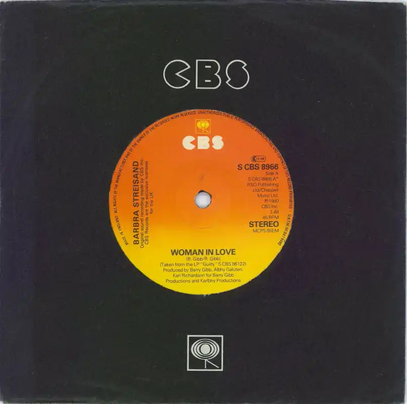 Barbra Streisand Woman In Love - Solid Irish 7" vinyl Luxury