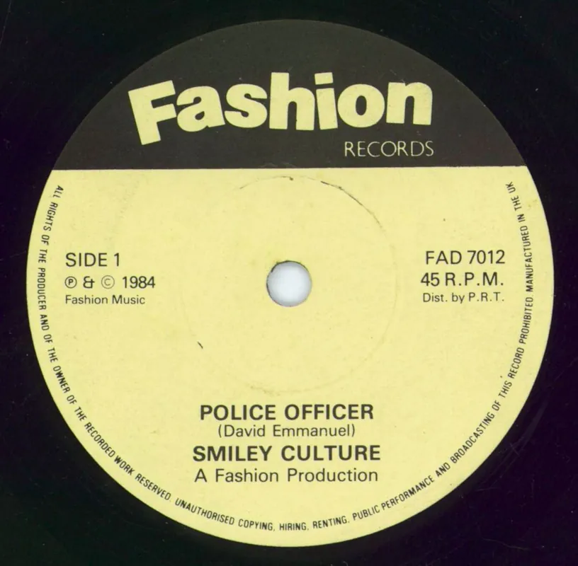 Wholesale Smiley Culture Police Officer - Yellow label UK 7" vinyl
