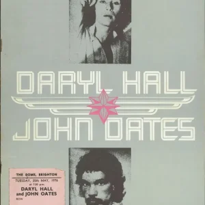 Hall & Oates 1975 Tour Programme + Ticket UK Tour programme While Supplies Last