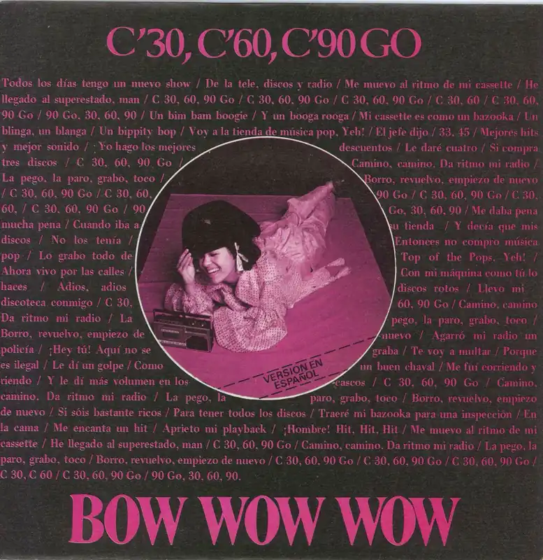 Bow Wow Wow C'30, C'60, C'90 Go Spanish 7" vinyl Sale