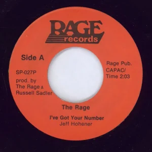 The Rage I've Got Your Number Canadian 7" vinyl Budget