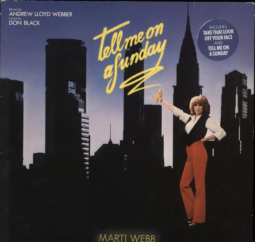 Exclusive Offer Marti Webb Tell Me On A Sunday - Hype Stickered Sleeve UK Vinyl LP