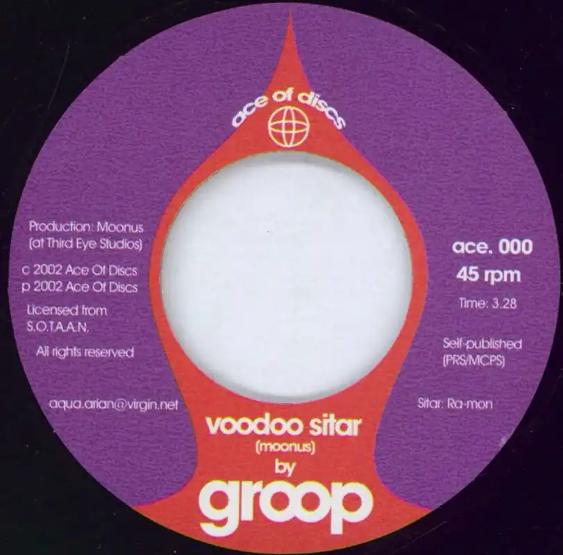 Groop Voodoo Sitar UK 7" vinyl Warranty Included