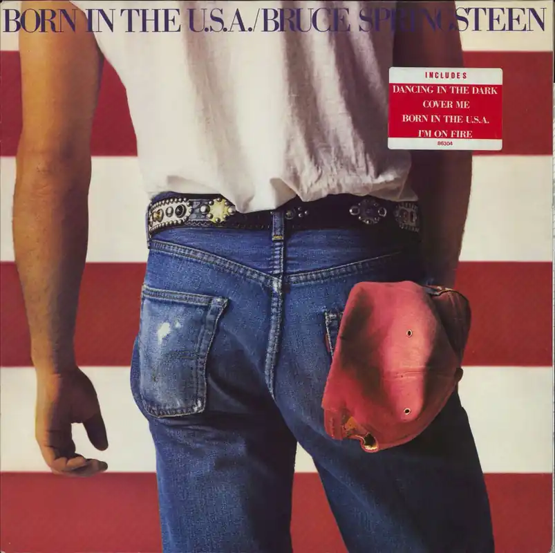 Bruce Springsteen Born In The U.S.A. + 4-Song Hype Sticker Dutch Vinyl LP Sale