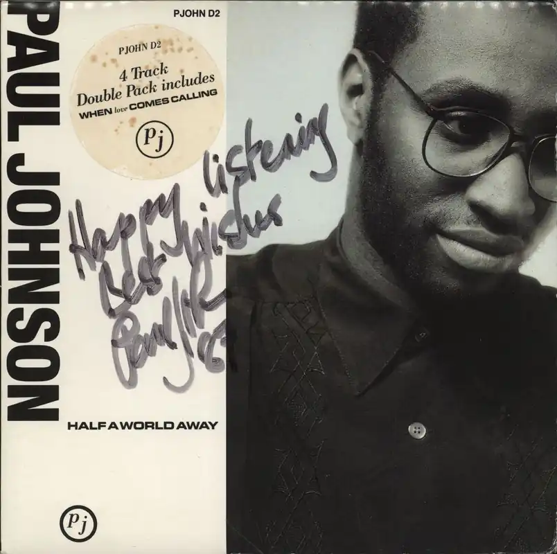 Budget Paul Johnson Half A World Away - Autographed UK 7" vinyl