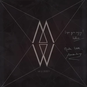 Minuit Machine Live and Destroy - Black and White Swirl Vinyl - Autographed French Vinyl LP Limited Edition