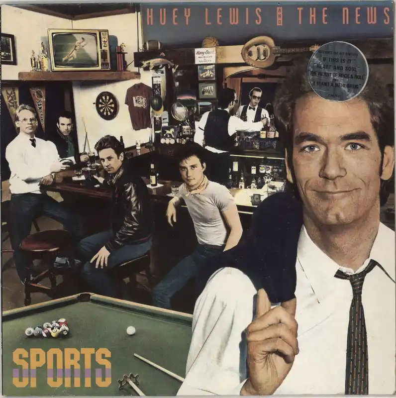 Huey Lewis & The News Sports + Silver Hype Stickered UK Vinyl LP Same Day Shipping