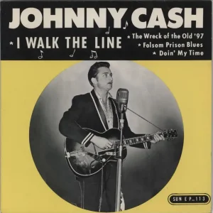 Professional Grade Johnny Cash I Walk The Line US 7" vinyl