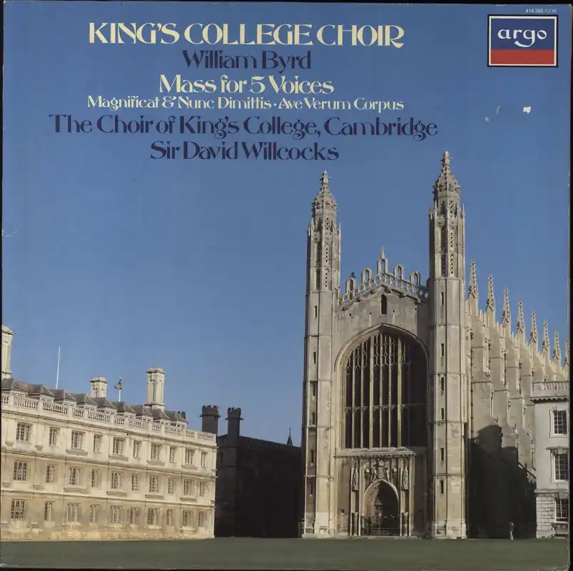 Exclusive The Choir Of King's College, Cambridge Byrd: Mass For Five Voices / Magnificat & Nunc Dimittis / Ave Verum Corpus UK Vinyl LP