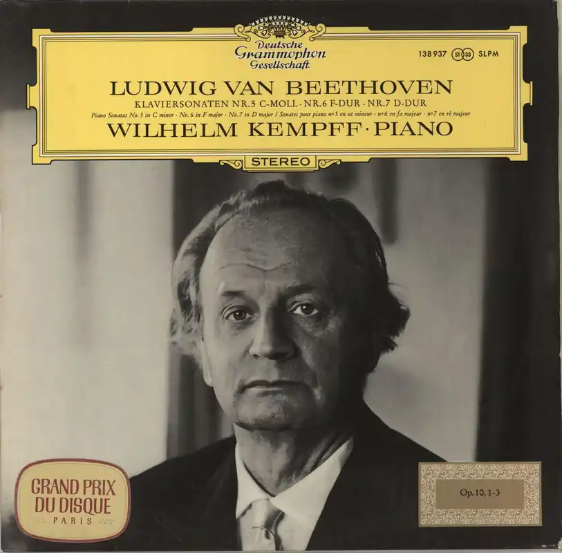 Ludwig Van Beethoven Beethoven: Klaviersonaten Nr. 5 C-Moll, Nr 6. F-Dur, Nr. 7 D-Dur German Vinyl LP Final Sale