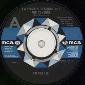 Brenda Lee Everybody's Reaching Out For Someone - A Label UK Promo 7" vinyl Original
