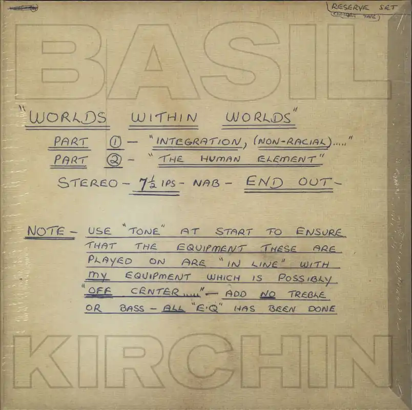 Basil Kirchin Worlds Within Worlds - shrink UK Vinyl LP Handmade