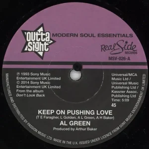 Genuine Al Green Keep On Pushing Love UK 7" vinyl