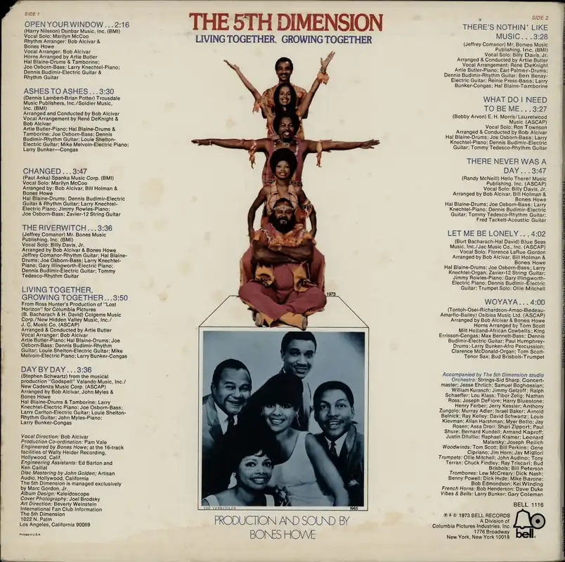 One Day Deal The 5th Dimension Living Together, Growing Together US Vinyl LP