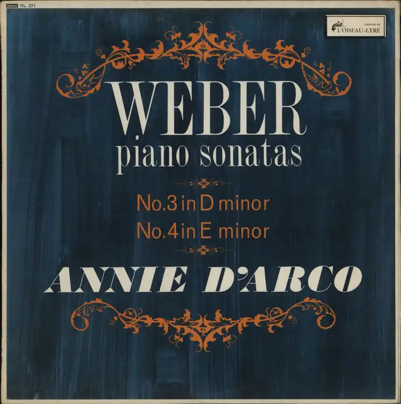 Annie D'Arco Weber: Piano Sonata No. 3 in D Minor / Piano Sonata No. 4 in E Minor UK Vinyl LP New Arrival