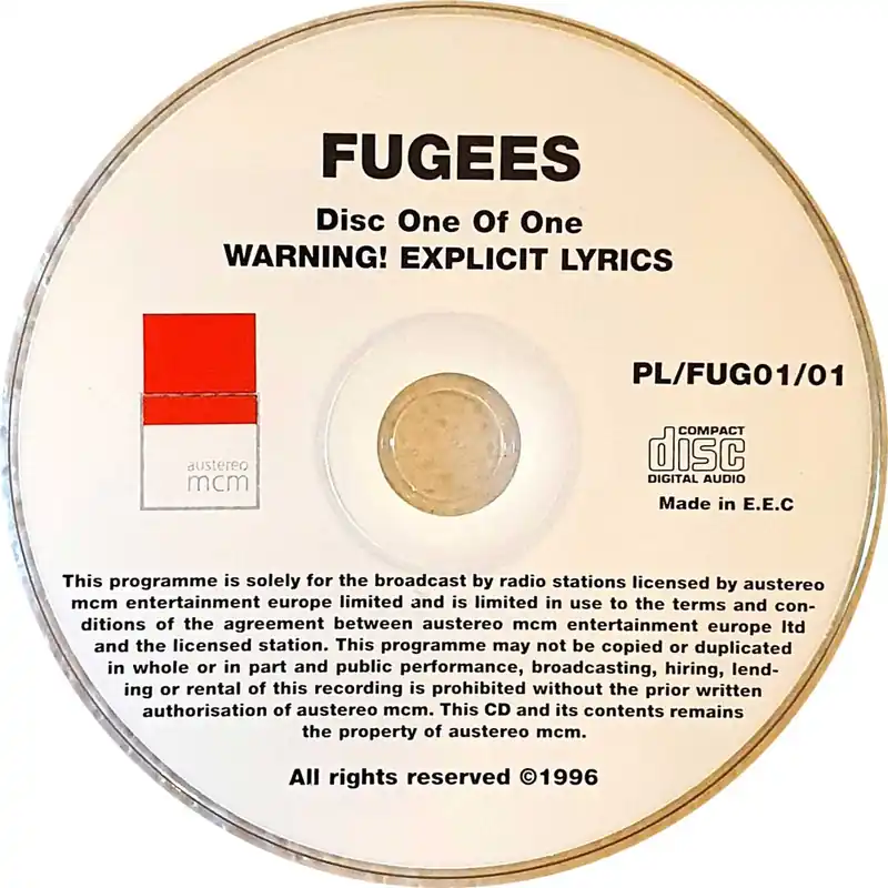 Mega Sale Fugees Coca-Cola Planet Live Austrian Promo CD album