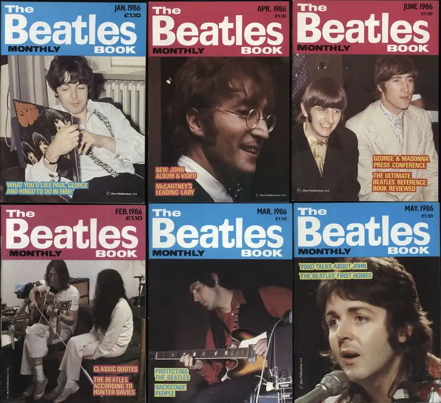 The Beatles The Beatles Book - 1986 - 12 Issues UK Magazine Budget