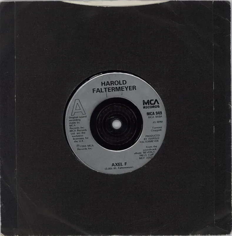 Harold Faltermeyer Axel F UK 7" vinyl New Arrival