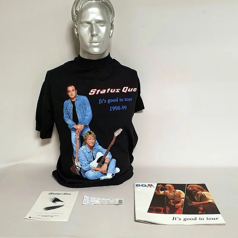Status Quo It's Good To Tour + Stub & Black T-shirt UK Tour programme Trusted Brand