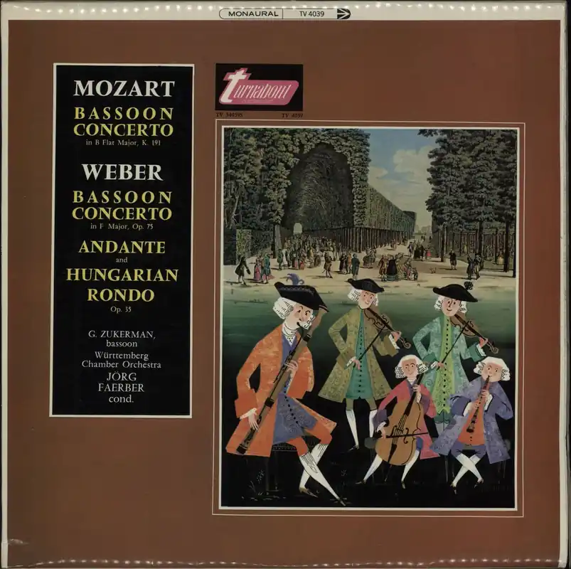 George Zukerman Weber / Mozart: Bassoon Concerti UK Vinyl LP Viral