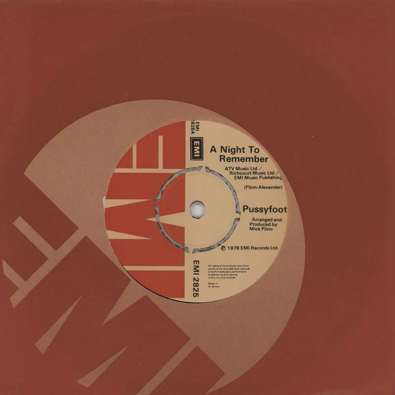 Pussyfoot A Night To Remember UK 7" vinyl Limited Time