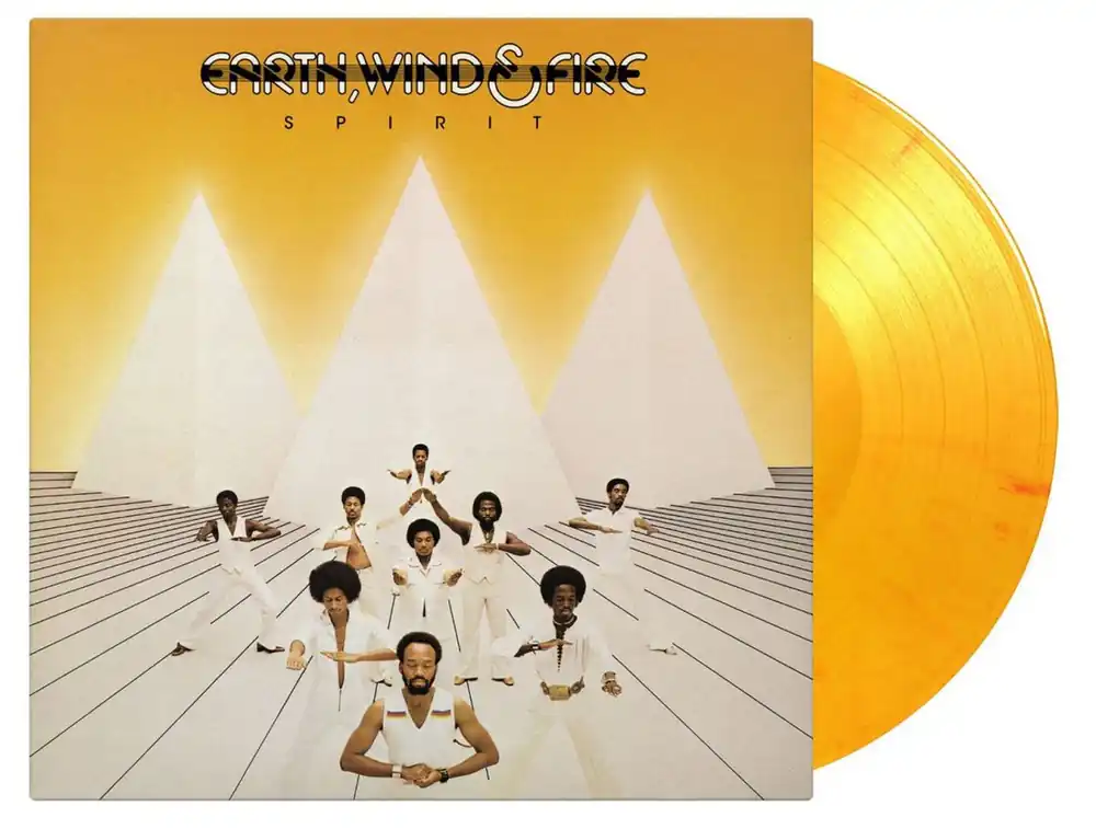 Earth Wind & Fire Spirit - Flaming Orange Marbled Vinyl UK Vinyl LP Price Drop