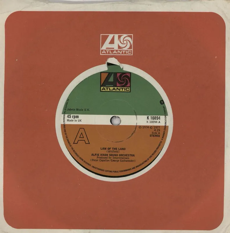 Alfie Khan Sound Orchestra Law Of The Land UK 7" vinyl Low Price