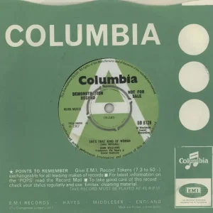 Wholesale John Williams (Folk) She's That Kind Of Woman - A Label UK Promo 7" vinyl