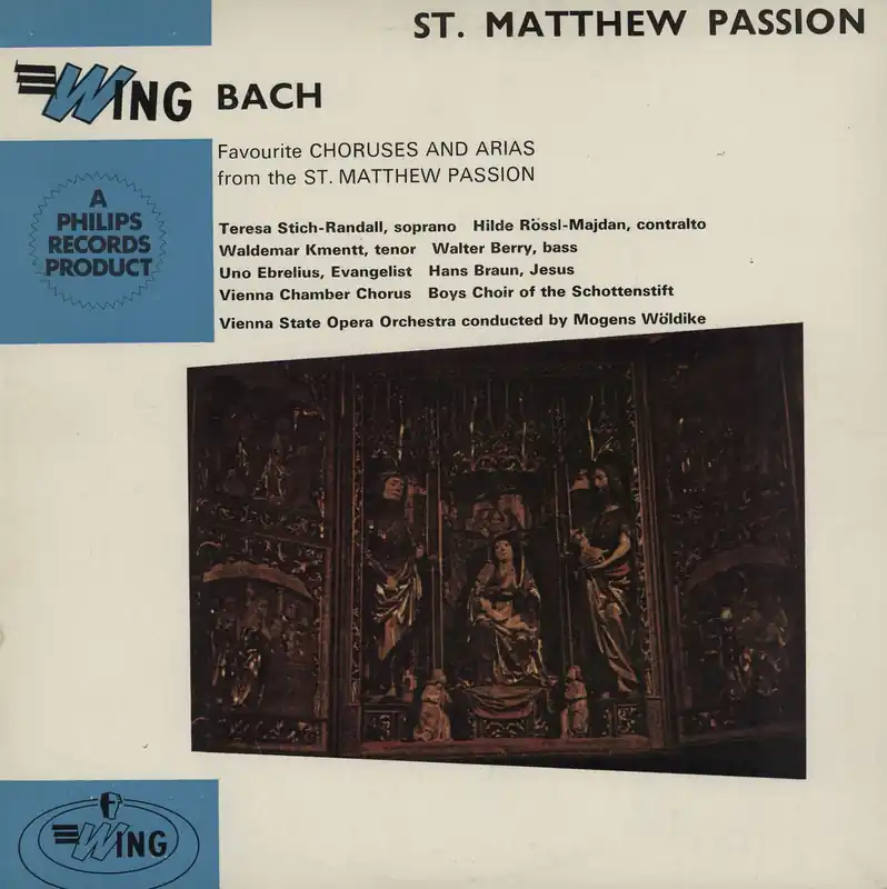 Best Choice Johann Sebastian Bach Choruses And Arias From The St. Mathhew Passion UK Vinyl LP
