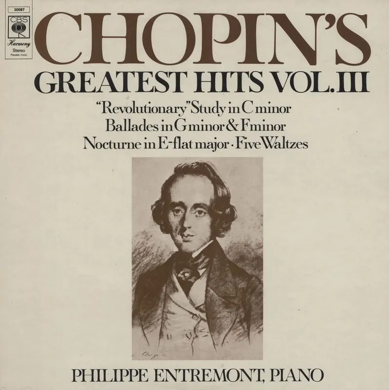 Get Yours Philippe Entremont Chopin's Greatest Hits Vol. III UK Vinyl LP