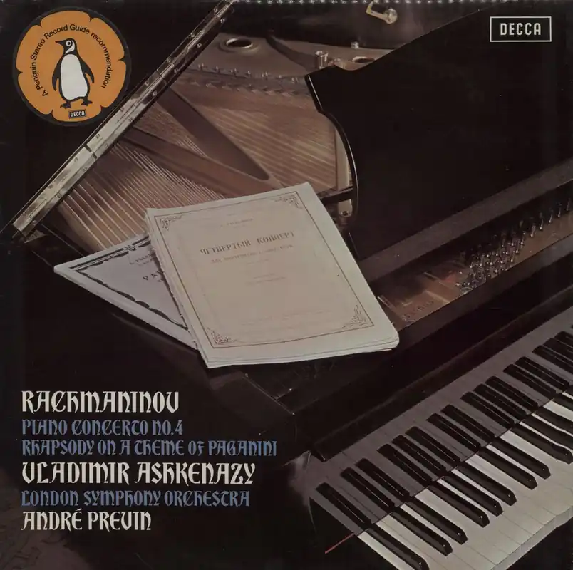 Vladimir Ashkenazy Rachmaninov: Piano Concerto No. 4 / Rhapsody On A Theme Of Paganini - penguin stamp UK Vinyl LP Instant Buy