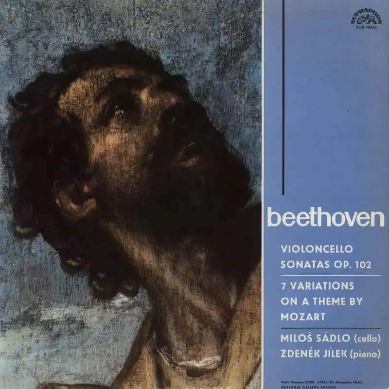 Miloš Sádlo & Zdenek Jílek Beethoven: Violoncello Sonatas Op.102 / 7 Variations On A Theme By Mozart Czech Vinyl LP Fan Favorite