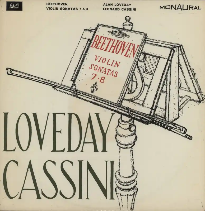 Alan Loveday & Leonard Cassini Beethoven: Violin Sonatas 7 & 8 UK Vinyl LP Exclusive Offer