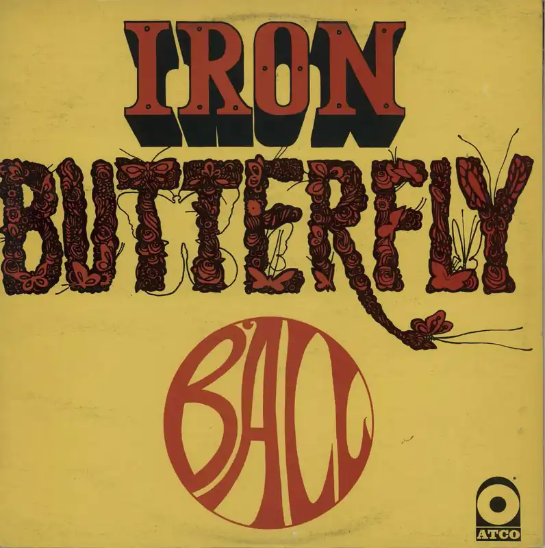 Worldwide Shipping Iron Butterfly Ball - 1st - EX UK Vinyl LP