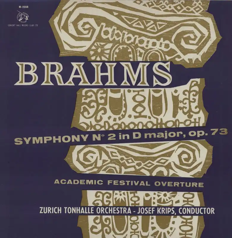 Johannes Brahms Symphony No. 2 in D Major / Academic Festival Overture UK Vinyl LP Viral