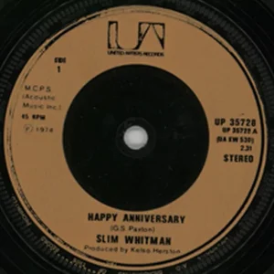 Best Seller Slim Whitman Happy Anniversary UK 7" vinyl