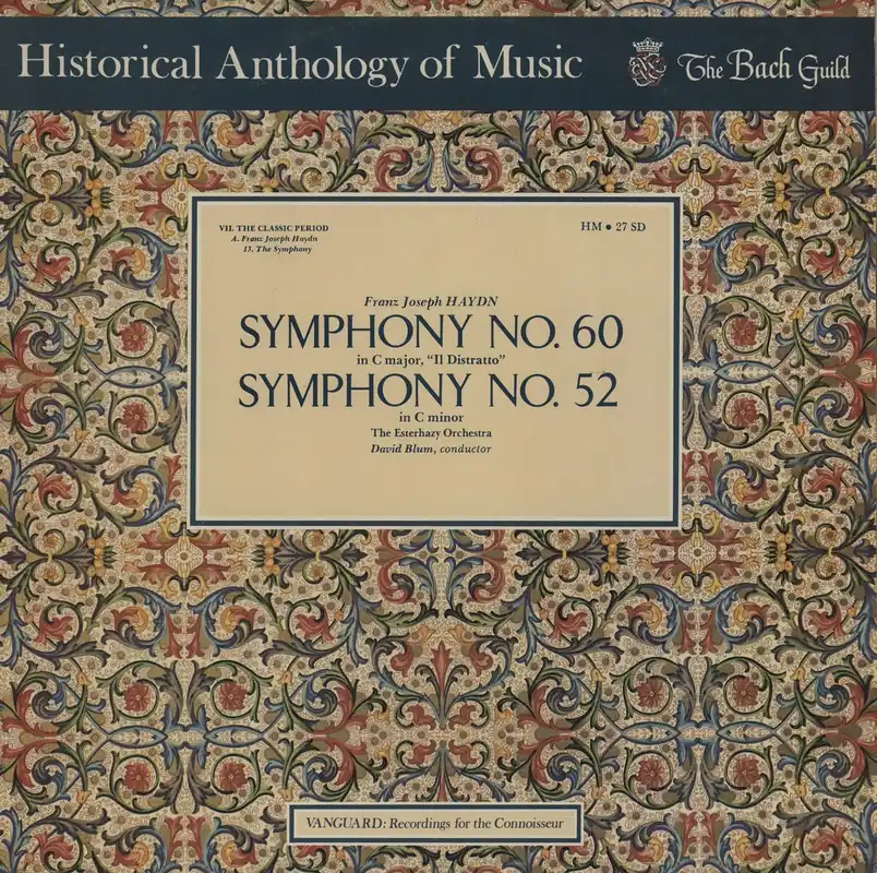 Markdown Franz Joseph Haydn Symphony No. 60 in C "Il Distratto" / Symphony No. 52 in C Minor UK Vinyl LP